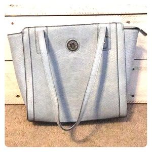 Anne Klein Lake Blue Zippered Purse